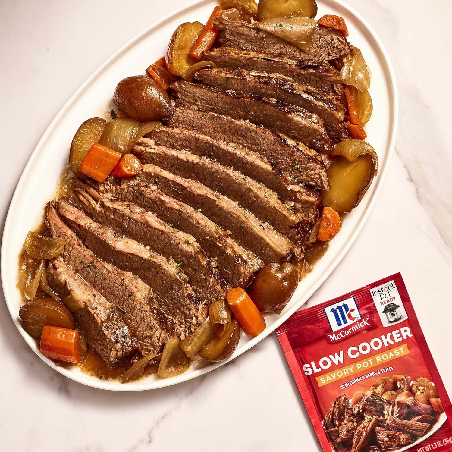 McCormick Slow Cooker Savory Pot Roast Seasoning Mix – Family Dinner Pantry Staple for Homestyle Comfort Meals