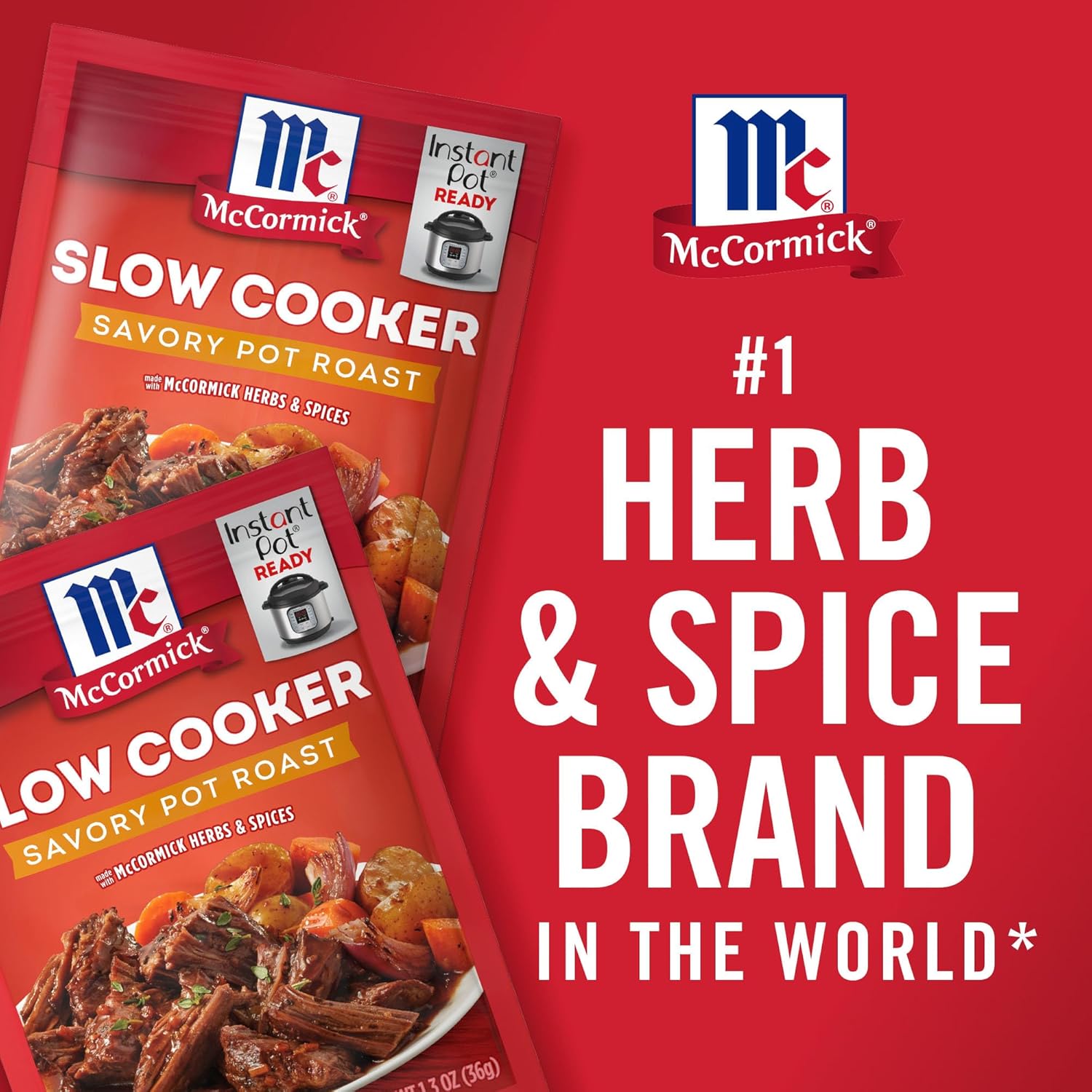 McCormick Slow Cooker Savory Pot Roast Seasoning Mix – Family Dinner Pantry Staple for Homestyle Comfort Meals