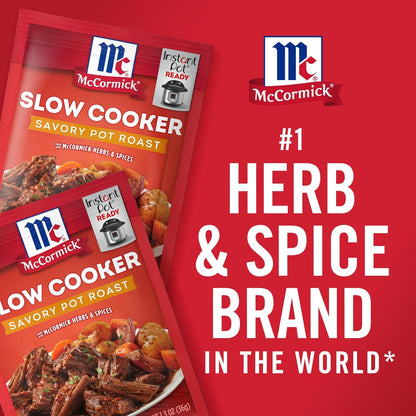 McCormick Slow Cooker Savory Pot Roast Seasoning Mix – Family Dinner Pantry Staple for Homestyle Comfort Meals