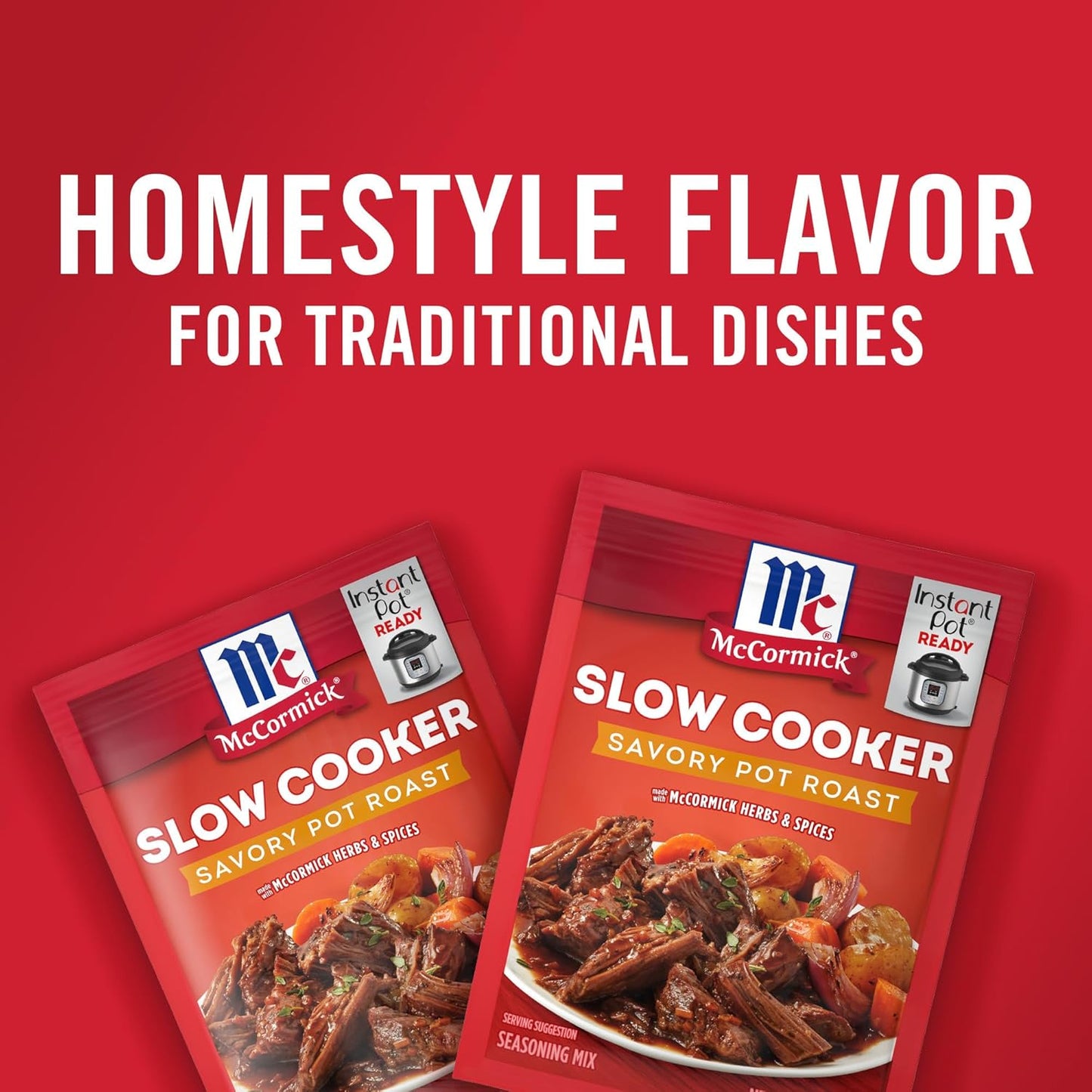 McCormick Slow Cooker Savory Pot Roast Seasoning Mix – Family Dinner Pantry Staple for Homestyle Comfort Meals