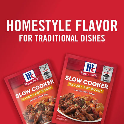 McCormick Slow Cooker Savory Pot Roast Seasoning Mix – Family Dinner Pantry Staple for Homestyle Comfort Meals