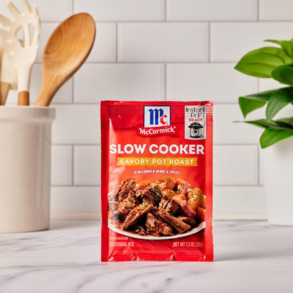 McCormick Slow Cooker Savory Pot Roast Seasoning Mix – Family Dinner Pantry Staple for Homestyle Comfort Meals