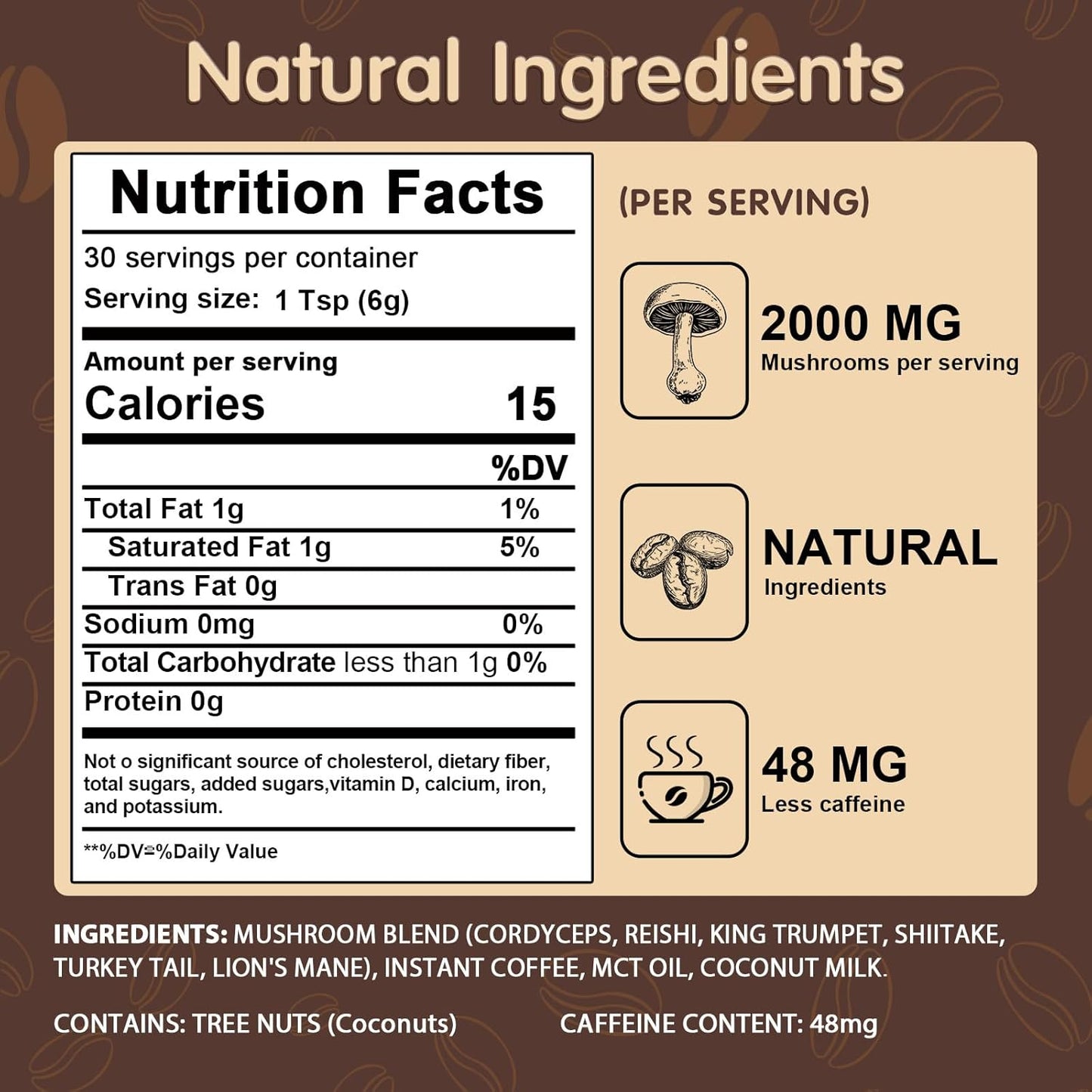 mct oil and coconut milk powder added for ketones and creaminess