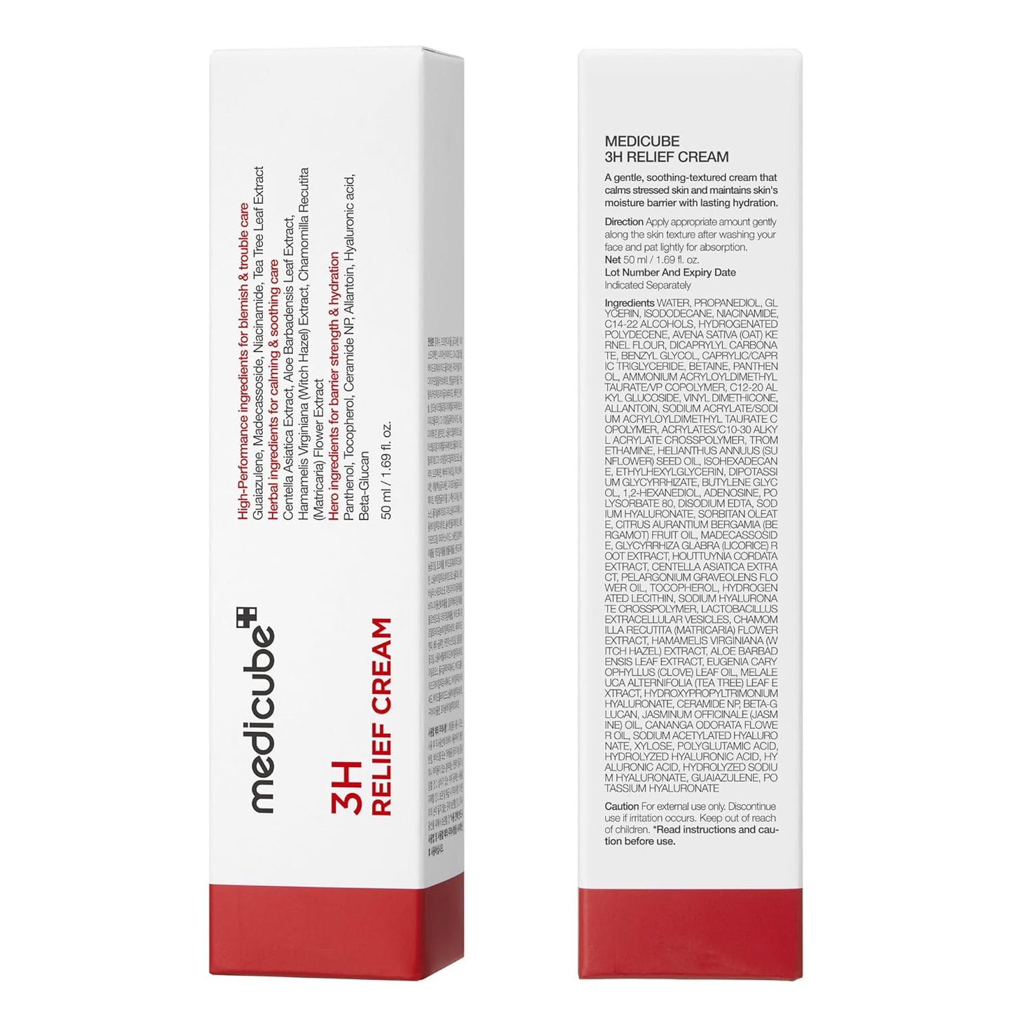 medicube 3H Daily Relief Cream | Clean Skincare for Uncluttered Vanity | All-in-One Soothing Moisturizer for Minimalist Bathroom Shelf