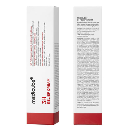 medicube 3H Daily Relief Cream | Clean Skincare for Uncluttered Vanity | All-in-One Soothing Moisturizer for Minimalist Bathroom Shelf