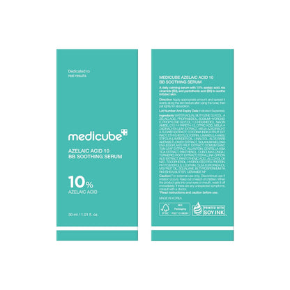 medicube Azelaic Acid 10 Soothing Serum – Clean Routine Serum for Clogged Pores and Blemish Care