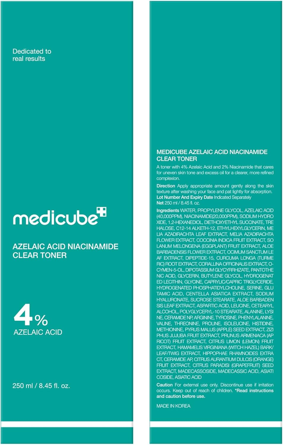 medicube Azelaic Acid Niacinamide Clarifying Toner – One-Step Solution for Clean, Uncluttered Routines