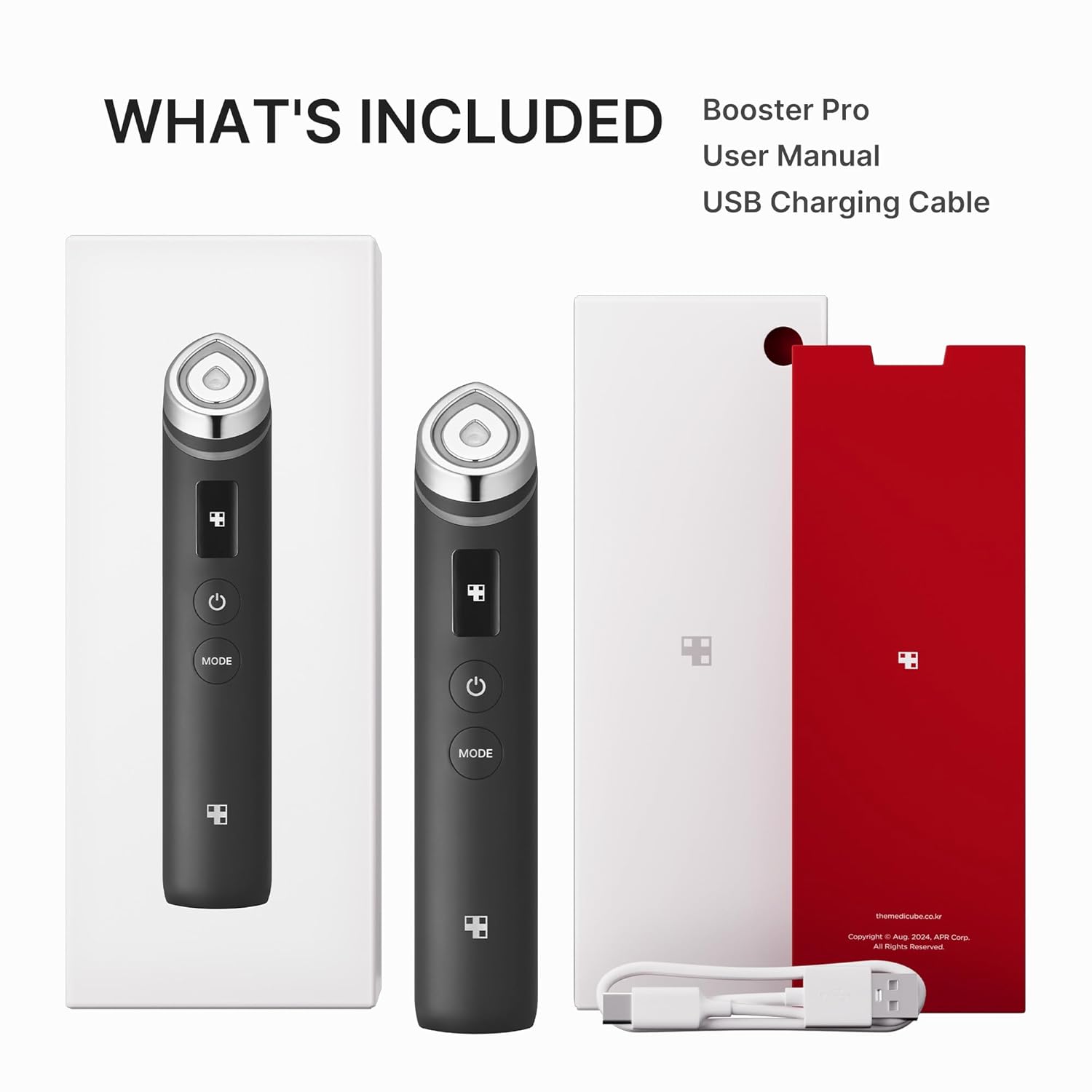 Medicube Booster Pro 6-in-1 Glass Glow Wand – Luxury Birthday Gift for Her, Korean Skincare Beauty Device for Daily Anti-Aging Routine