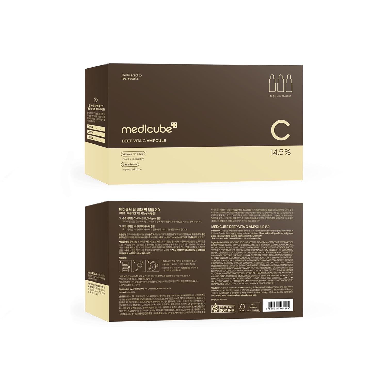 Medicube Deep Vita C Serum 2.0 – Thoughtful Birthday Gift for Her, Korean Skincare Set for Brighter-Looking Skin