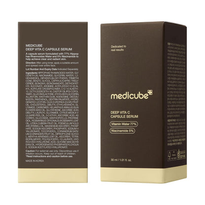 medicube Deep Vitamin C Capsule Serum – Premium Vanity Addition for an Elevated Pre-Makeup Brightening Step