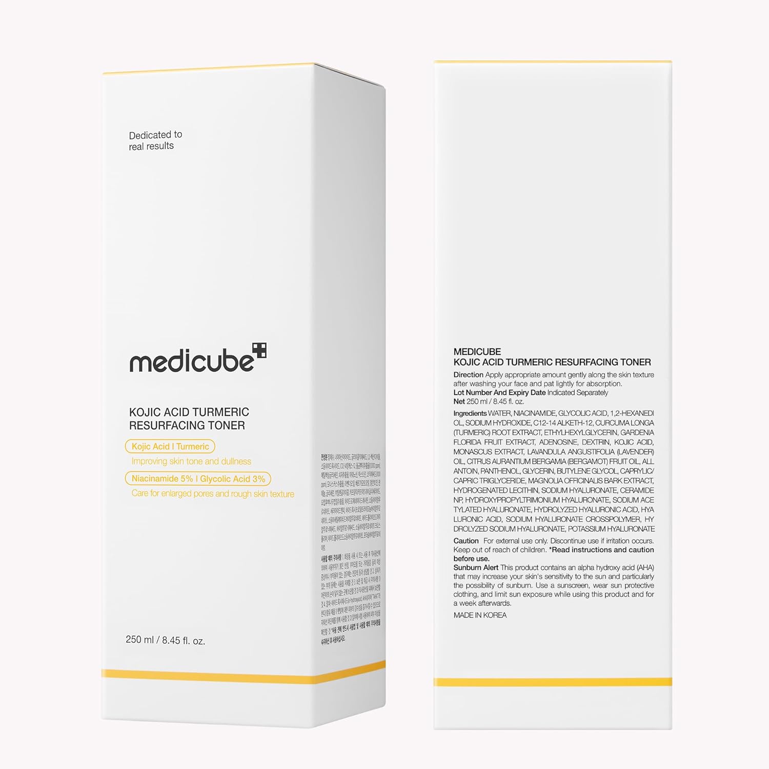 Medicube Kojic Acid Turmeric Smoothing Toner – Premium Brightening Elixir for an Elevated Vanity, Face & Body 8.45 fl.oz