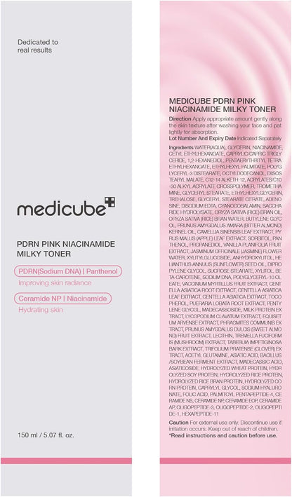 medicube PDRN Milky Toner – Premium Salmon DNA Treatment for a Luminous Glass Complexion, High-End Vanity Essential