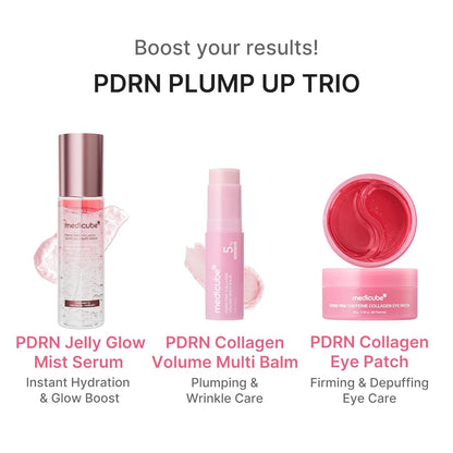 medicube PDRN Pink Collagen Volume Multi Balm Stick | Premium K-Beauty Balm for Elegant Vanity Counters, Plumping & Radiance Care