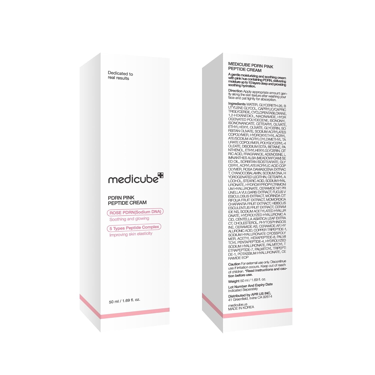 medicube PDRN Pink Hyaluronic Cream – Premium Vanity Display, Salmon DNA Glow Moisturizer