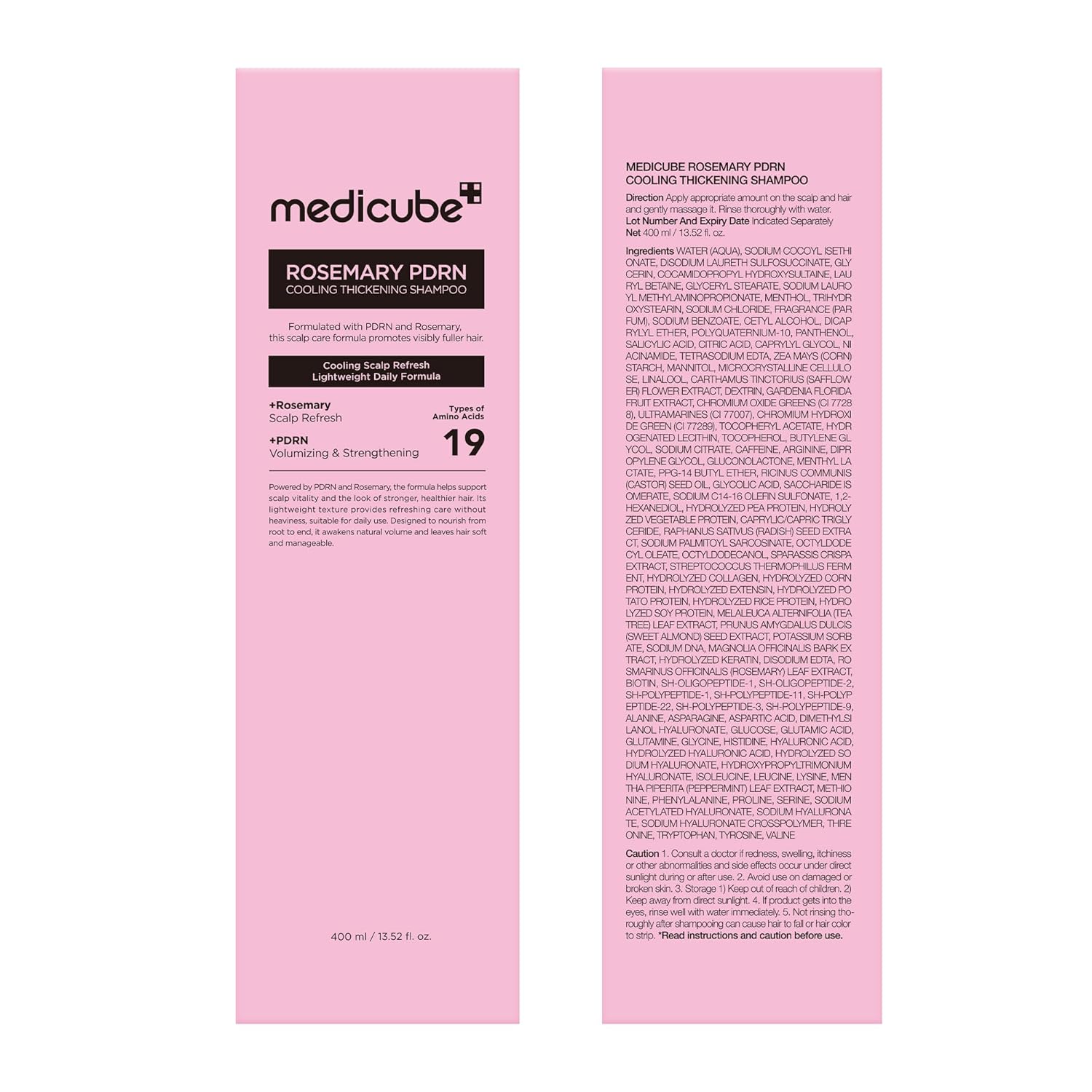 medicube Rosemary PDRN Clarifying Thickening Shampoo | Premium Korean Scalp Elixir for Fine, Aging Hair, Vanity Counterpiece