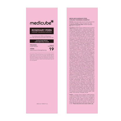 medicube Rosemary PDRN Clarifying Thickening Shampoo | Premium Korean Scalp Elixir for Fine, Aging Hair, Vanity Counterpiece