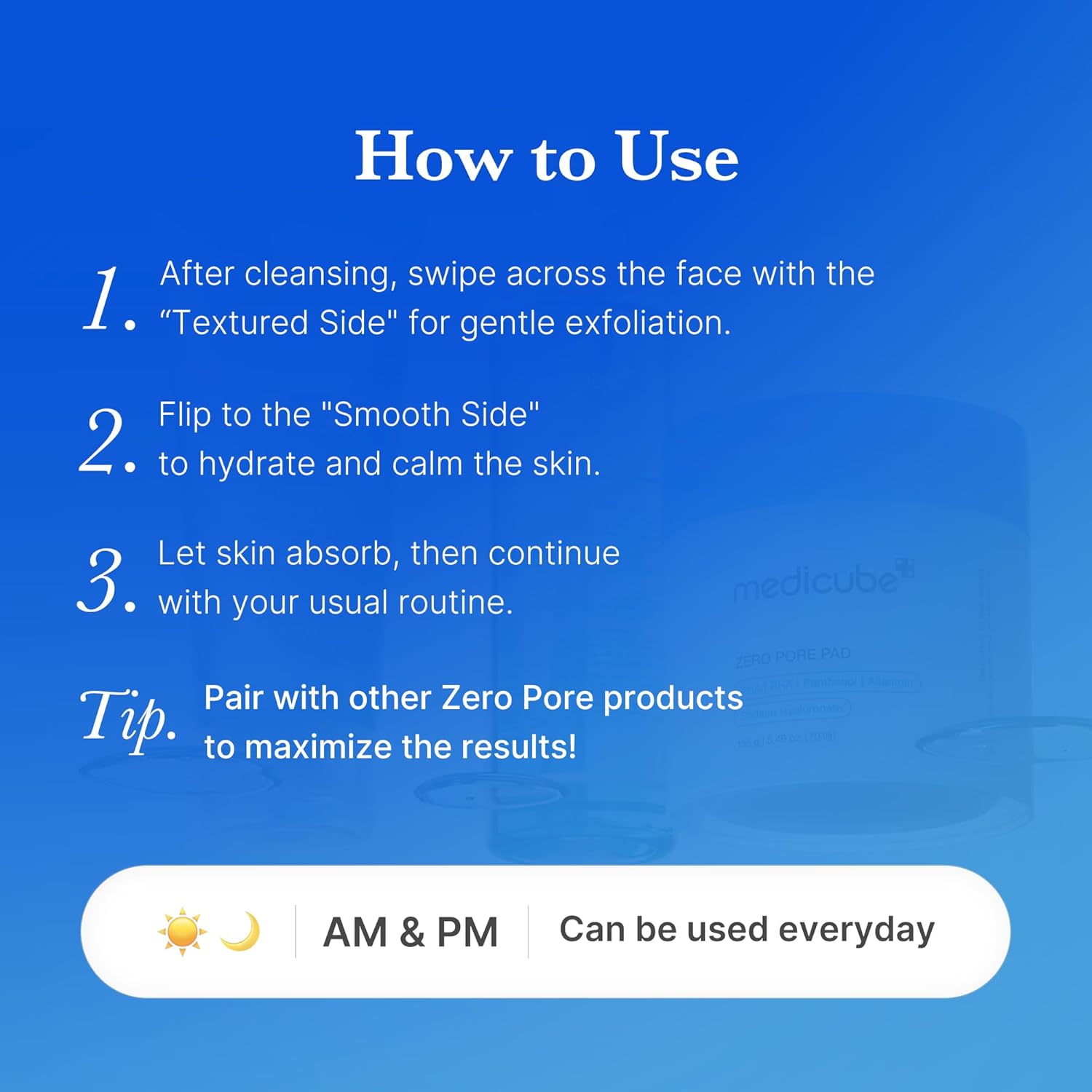 medicube Zero Pore Pad 2.0 – Elevated Vanity Indulgence, Premium K-Beauty Pore Refining Toner Pads