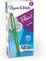 Paper Mate Flair Point-Guard Pens – Office Desk Essential for Color-Coded Meeting Notes and Project Plans