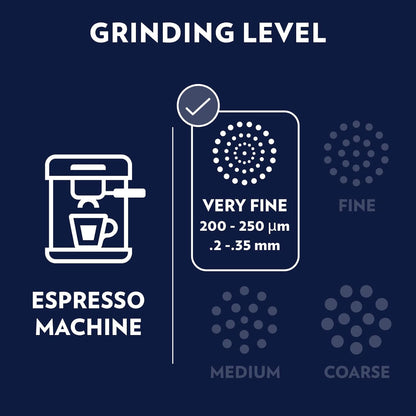 medium espresso roast optimized for espresso machines and also available in a filtro grind variant for drip/filter