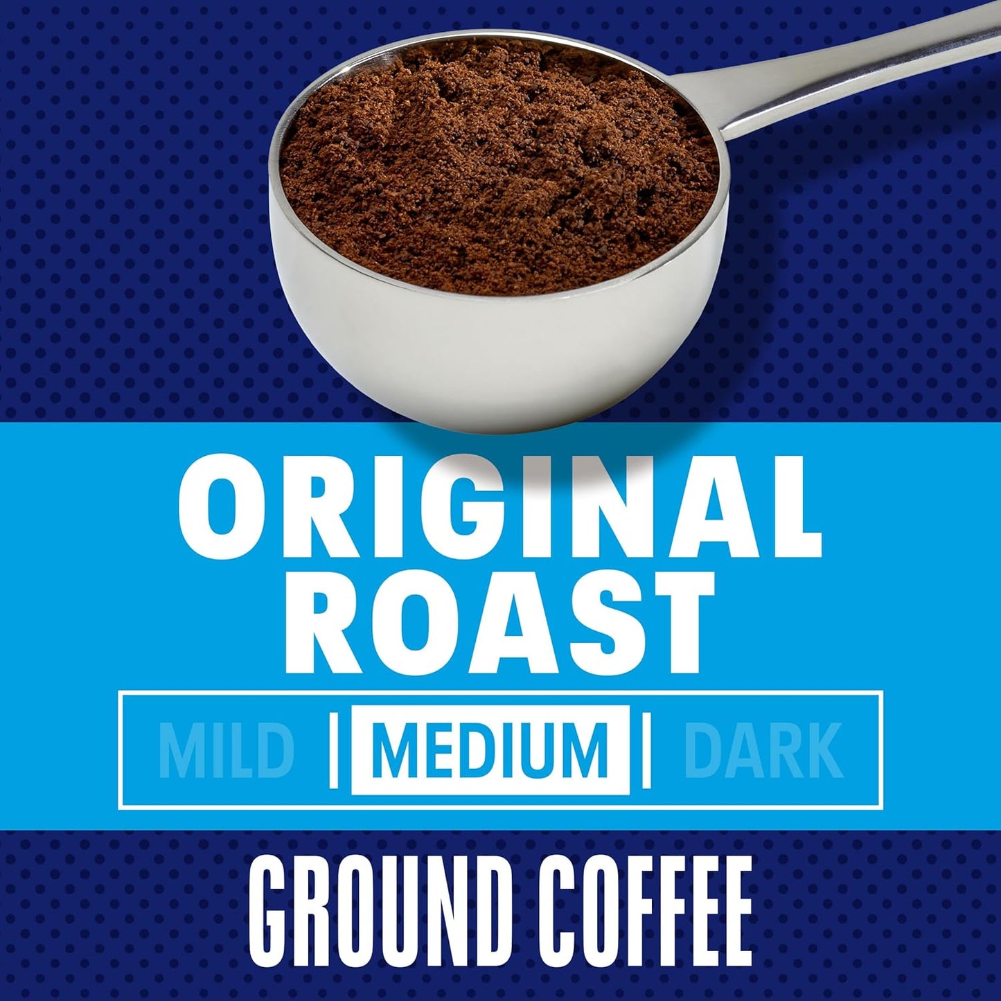 medium roast ground coffee, ready for immediate brewing