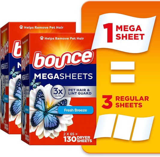mega sheet engineered to equal three regular dryer sheets