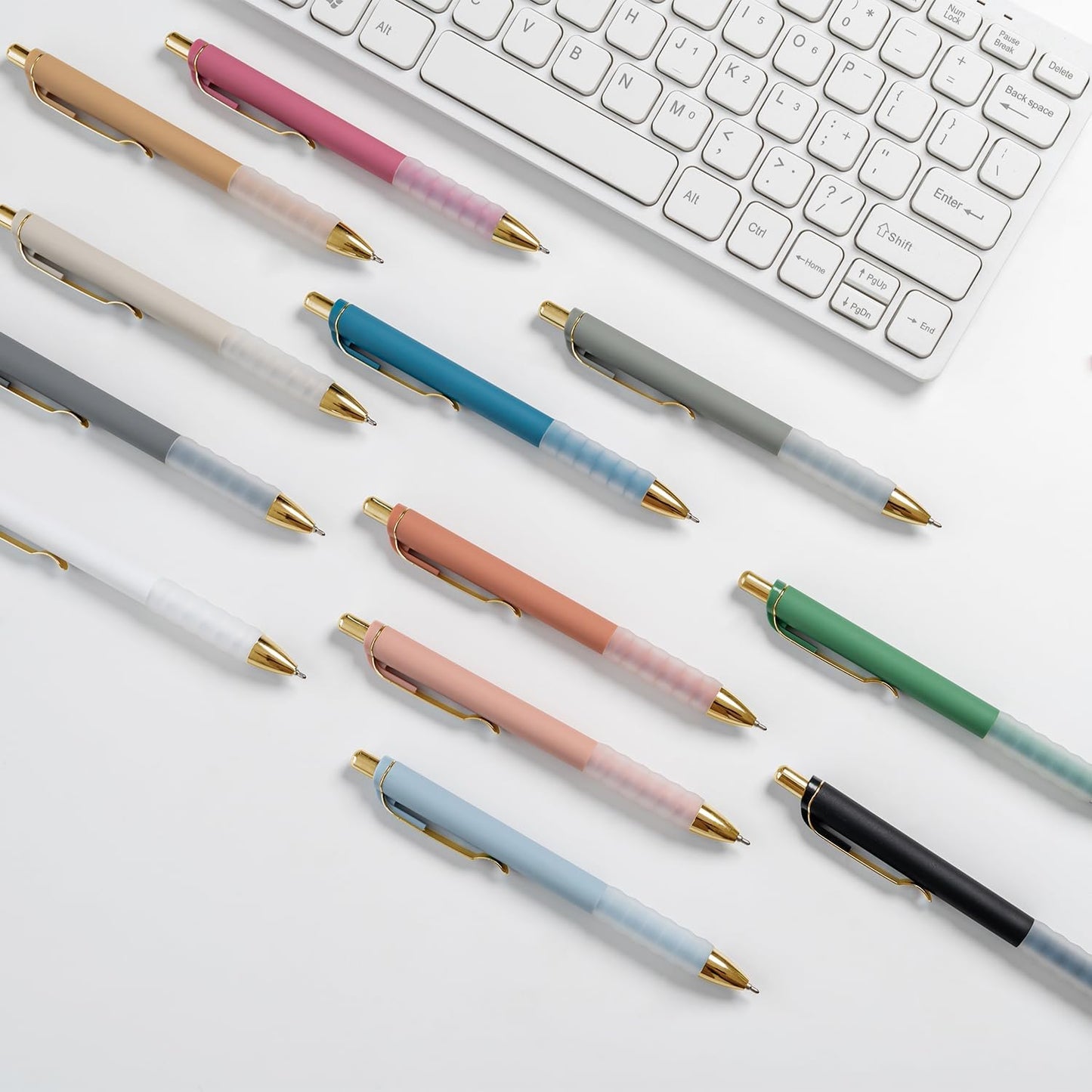 metal round body available in gold, silver, vintage, and multi-color ink bundles