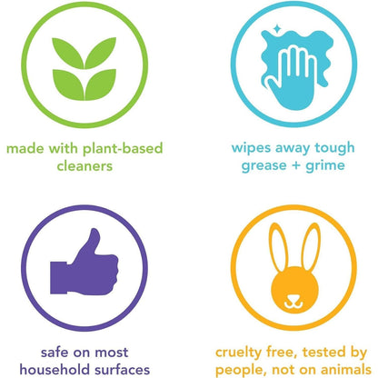 Method All-Purpose Cleaner Spray, Clementine, Cruelty-Free Streak-Free Spray for Family Kitchens Where Children Help Wipe Counters and Dining Tables, 28 Fl Oz