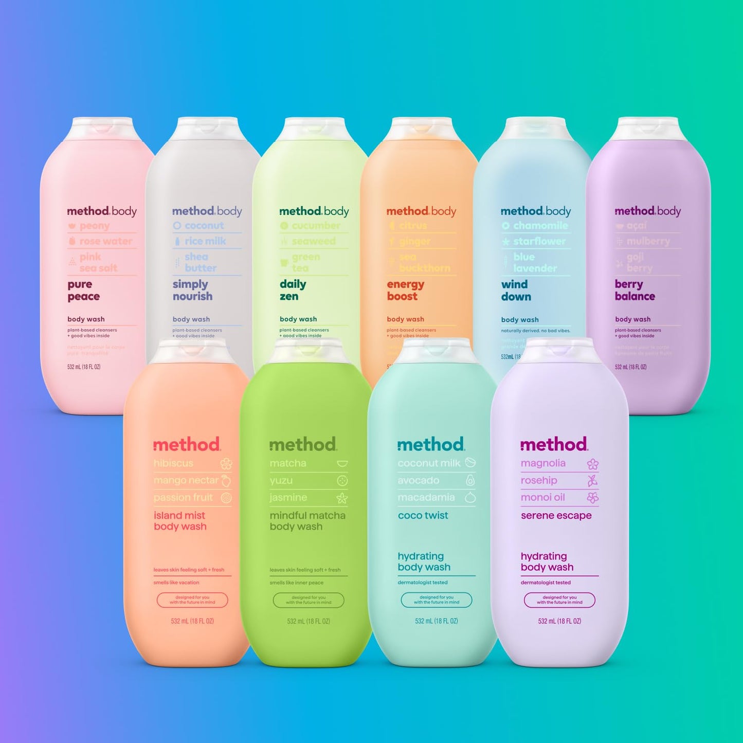Method Body Wash, Pure Peace – Fragrance-Forward Shower Gel for Your Meditation Space