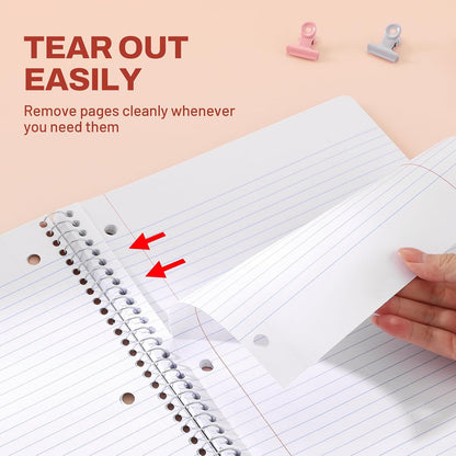 micro-perforated sheets yielding 10-1/2" x 7-1/2" tear-out pages