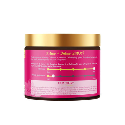 Mielle Organics Pomegranate & Honey Curl Cream - Mindful Curl Care for Coily Hair - Frizz Control and Moisture for Your Sunday Reset