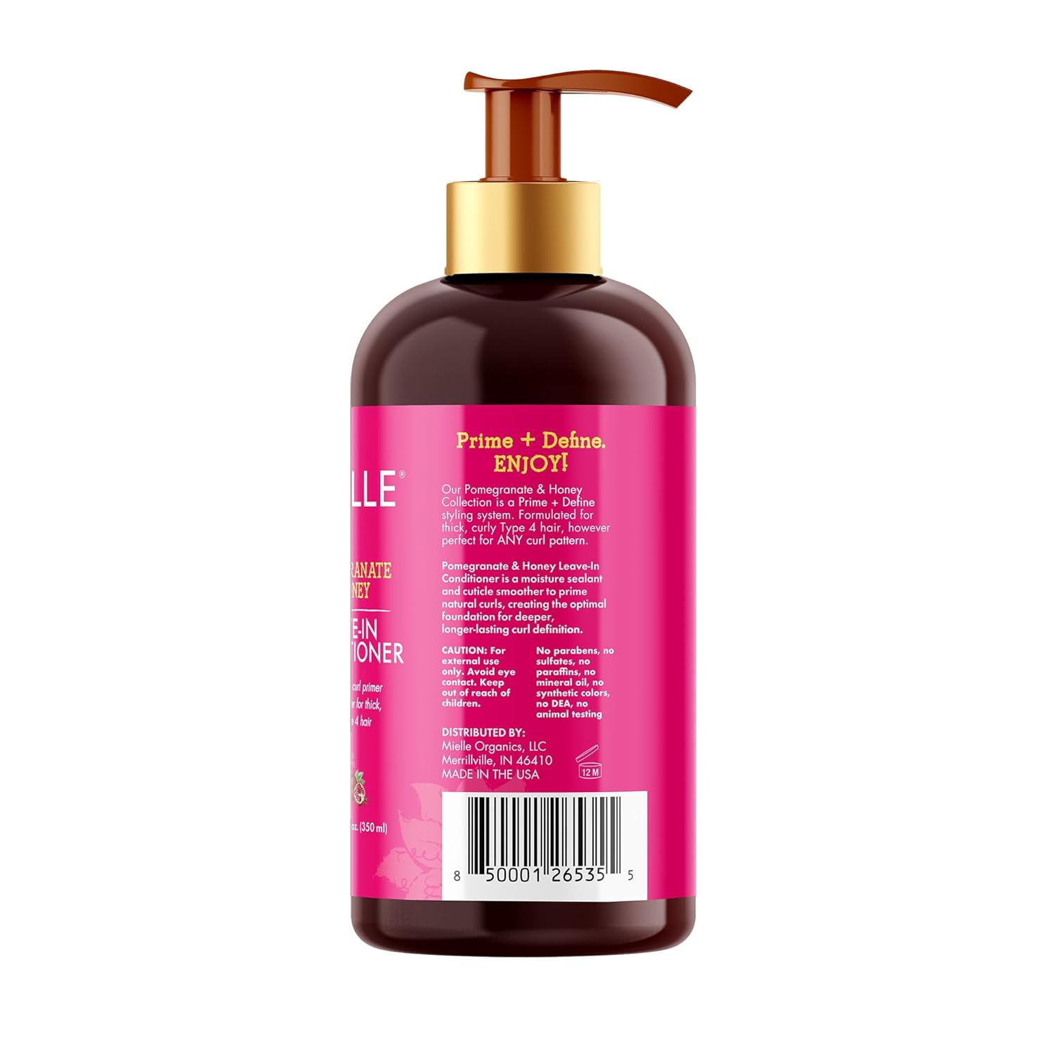 Mielle Organics Pomegranate & Honey Leave-In Conditioner – Plant-Based Moisture Treatment for Curly, Coily, and Thick Hair Wellness