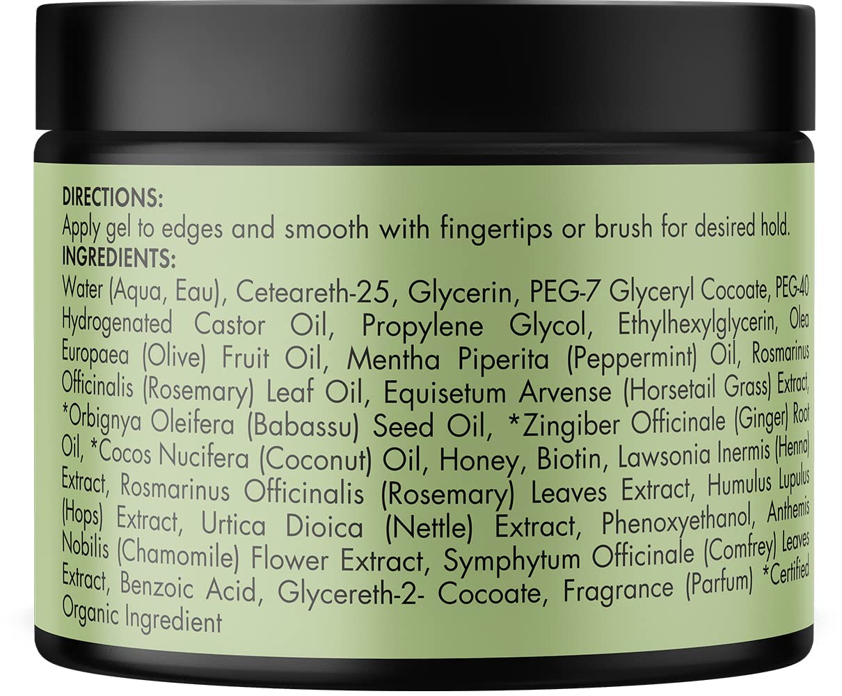 Mielle Organics Rosemary Mint Edge Gel – Daily Self-Care Ritual for Natural Hair Edges and Scalp Wellness