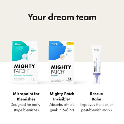 Mighty Patch™ Invisible+ Pimple Patch – Mindful Skincare Ritual for Self-Care Days, Daytime Spot Treatment