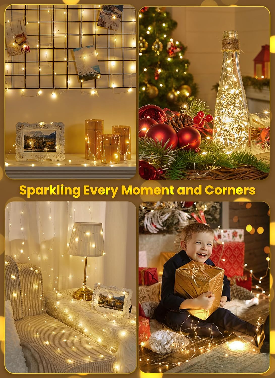 Minetom Fairy Lights – Simple Warm White String Lighting for Minimalist Bedroom and Clean Home Aesthetic