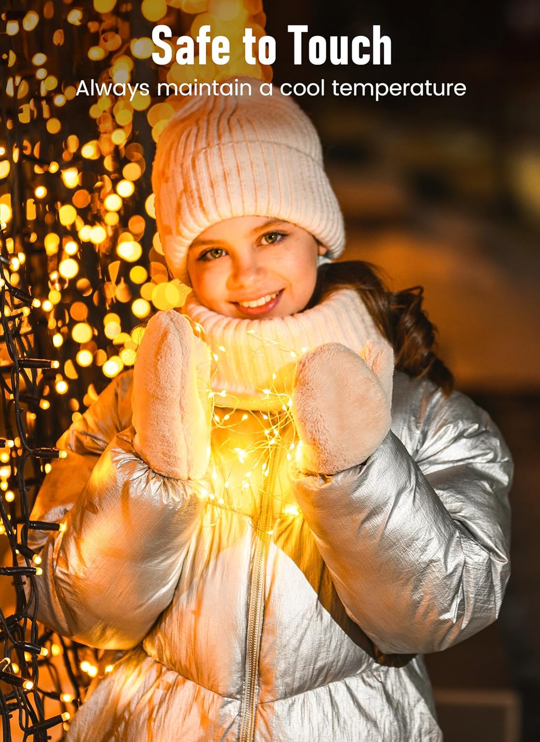 Minetom Twinkle Fairy Lights – Flexible Silver Wire 200 LED Dimmable String Lights for Living Room Aesthetic, USB Powered with Timer