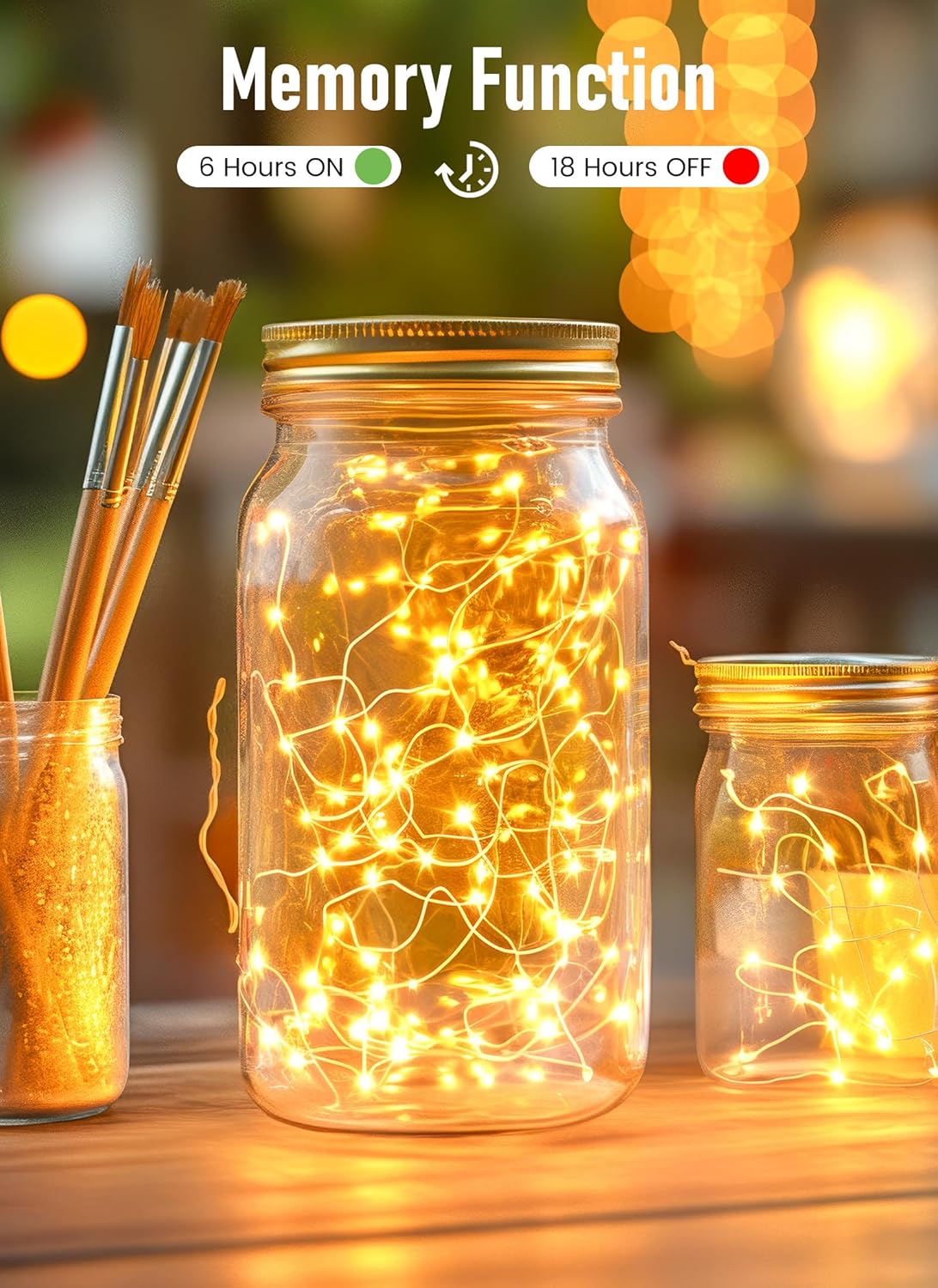 Minetom Twinkle Fairy Lights – Flexible Silver Wire 200 LED Dimmable String Lights for Living Room Aesthetic, USB Powered with Timer