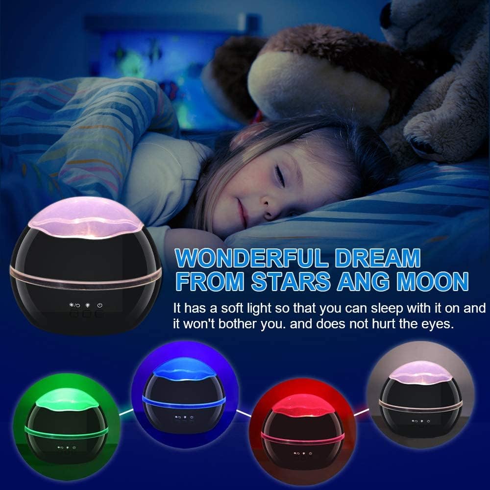 MINGKIDS 2-in-1 Kids Night Light Projector with Dinosaur and Truck Films – Nursery Sleep Aid and Bedroom Decor