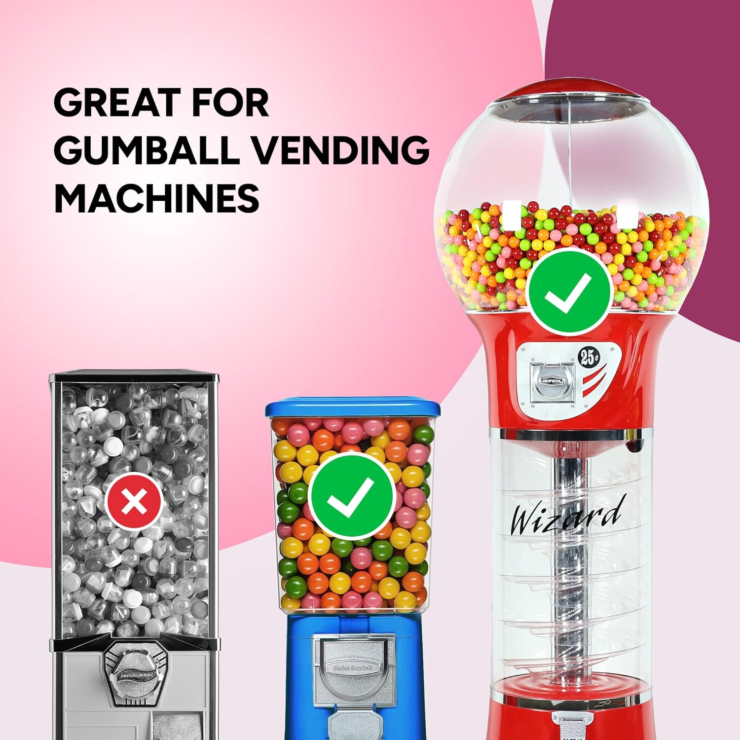 MiniMax Gumballs 1 Inch Assorted Chewing Gum for Kids Birthday Party Candy Buffet and Goody Bag Stuffers