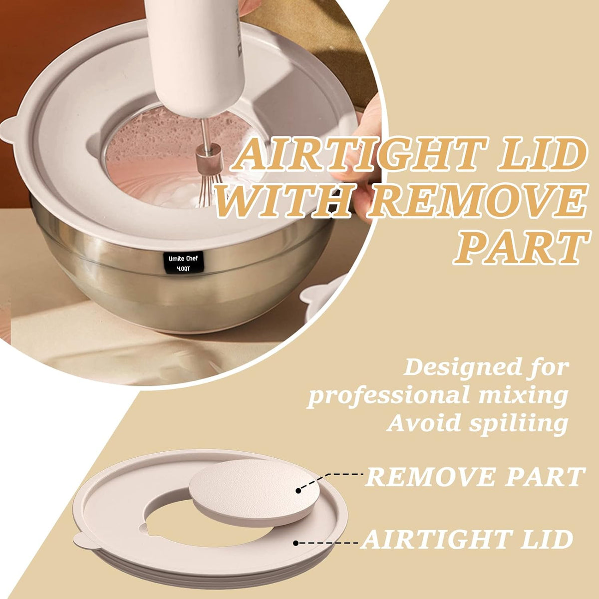 mirror-finish interior and matte-finish exterior in food-grade stainless steel, rustproof and dent-resistant