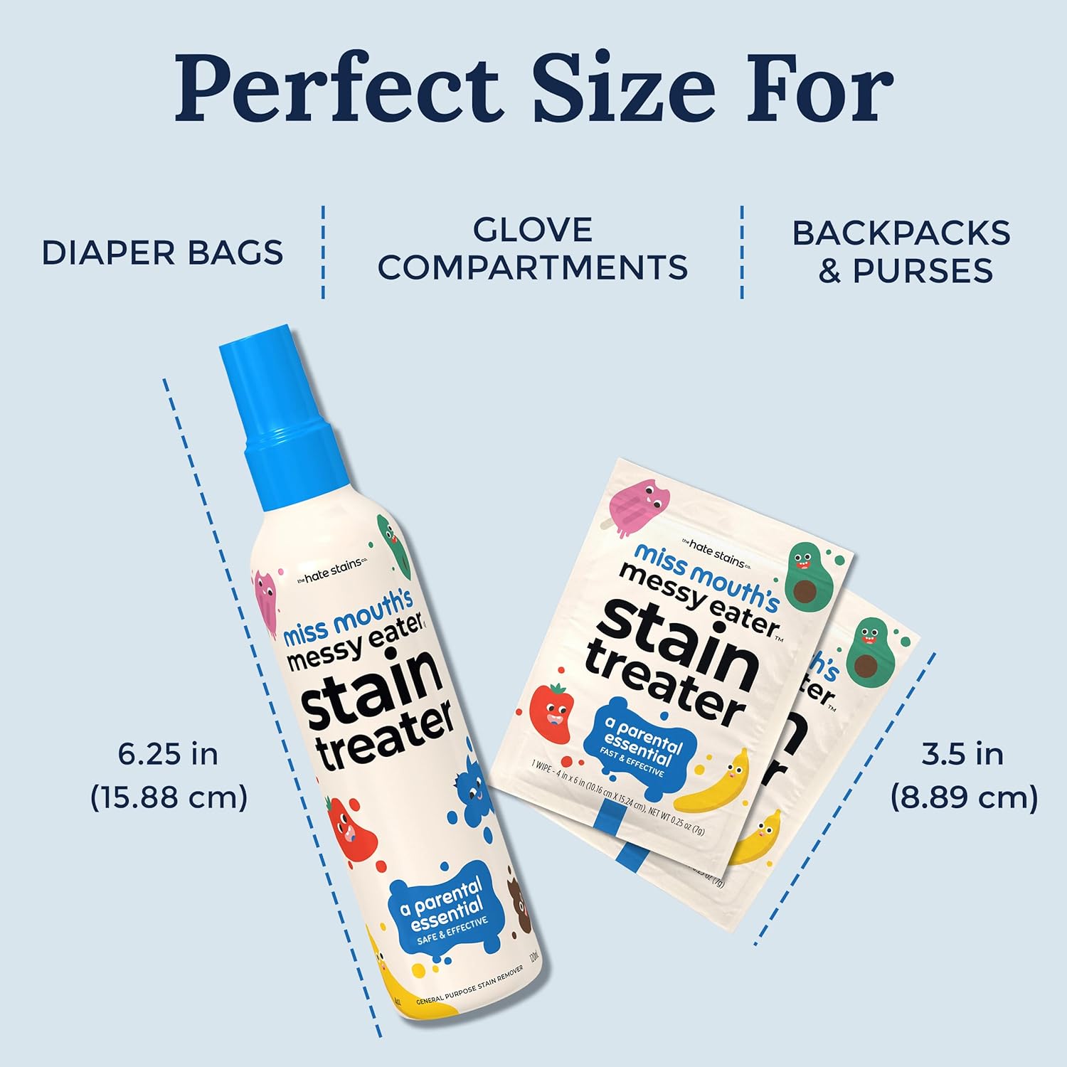 Miss Mouth's Messy Eater Stain Treater – Baby-Safe Nursery Stain Remover for Onesies and Burp Cloths