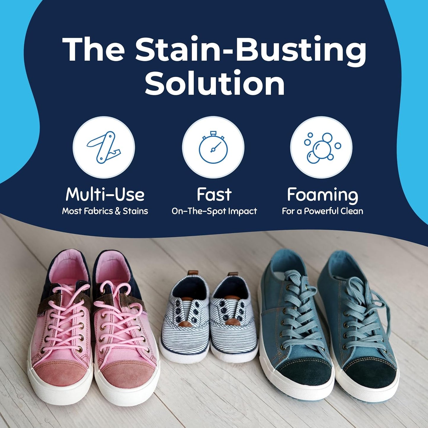 Miss Mouth's Messy Steppers Shoe Cleaner – Family-Safe Wipes for Kids' Scuffed Sneakers and School Shoes