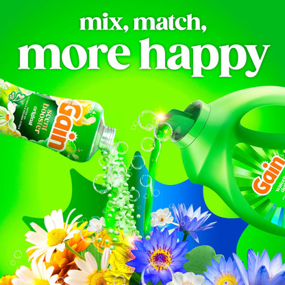 mix-and-match ecosystem with gain scent booster, fabric softener, rinse, and dryer sheets
