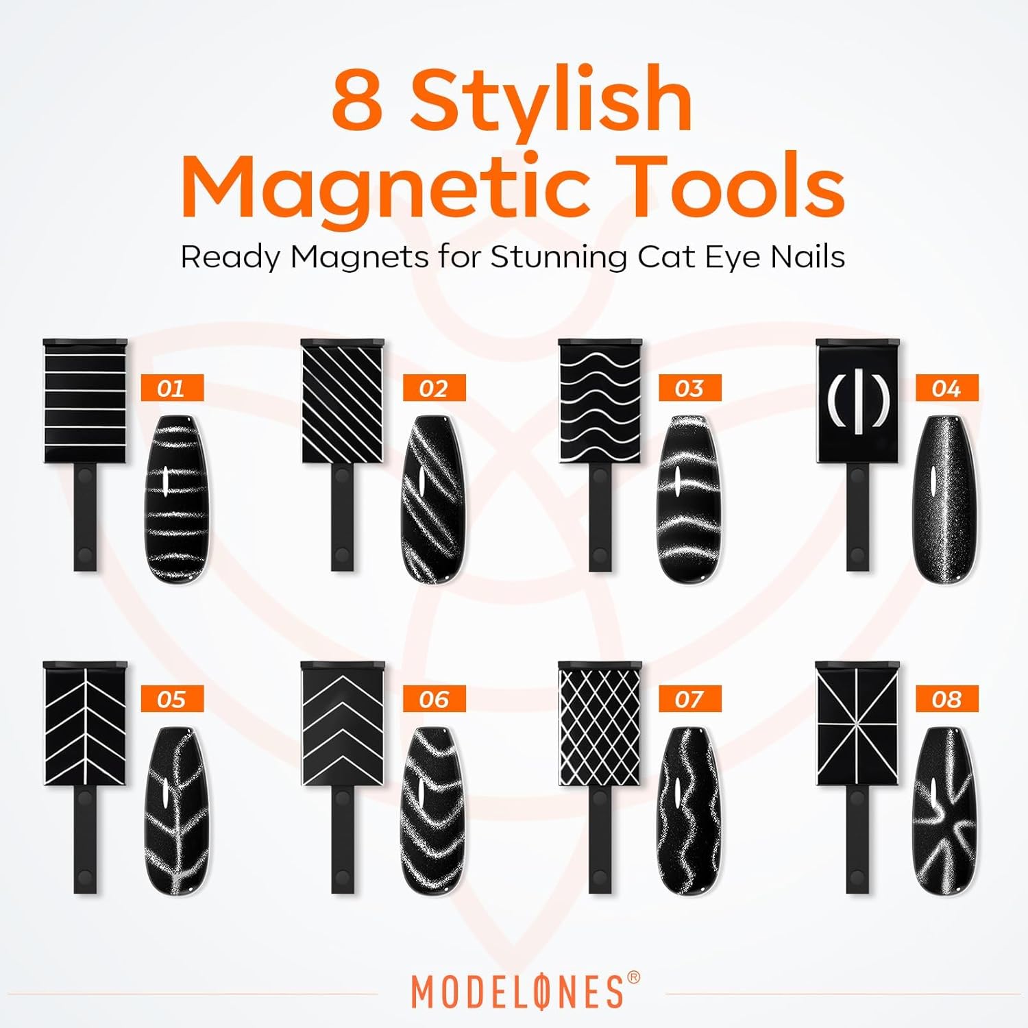 Modelones Cat Eye Magnet Set – Thoughtful Birthday Gift for Her, 15-Piece Nail Art Kit for At-Home Manicures