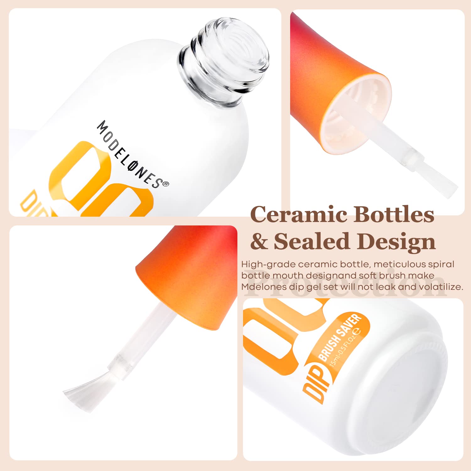 Modelones Dip Powder Liquid Set – UV-Free Starter Kit for Safer At-Home Manicures