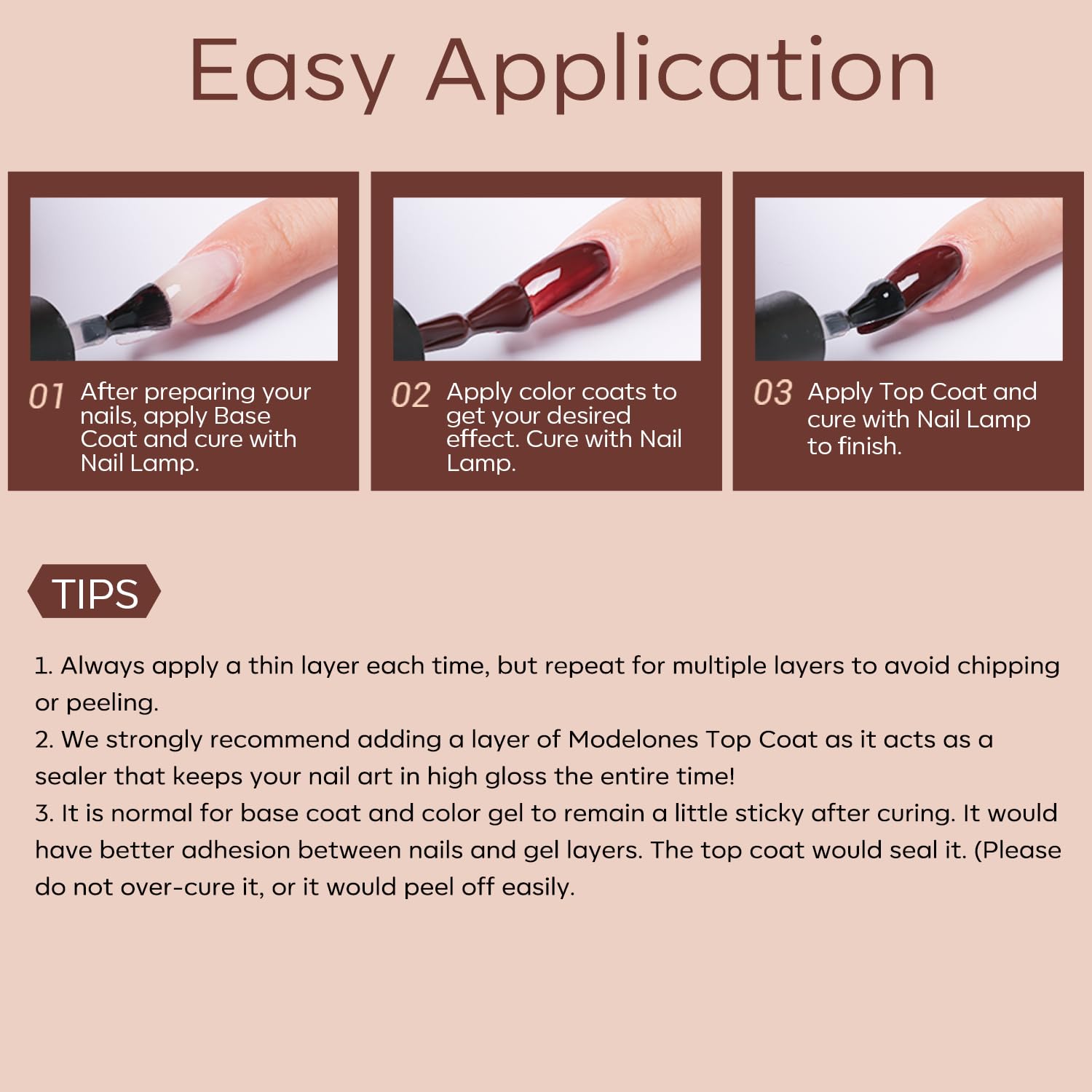 modelones Gel Nail Polish Kit – 6 Nude Pink Shades, Stylish Vanity Decor and At-Home Manicure Set for the Bedroom