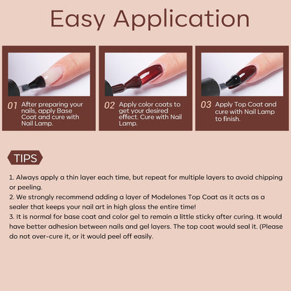 modelones Gel Nail Polish Kit – 6 Nude Pink Shades, Stylish Vanity Decor and At-Home Manicure Set for the Bedroom