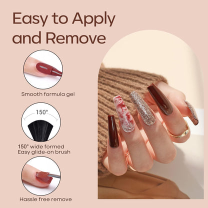 modelones Gel Nail Polish Kit – 6 Nude Pink Shades, Stylish Vanity Decor and At-Home Manicure Set for the Bedroom