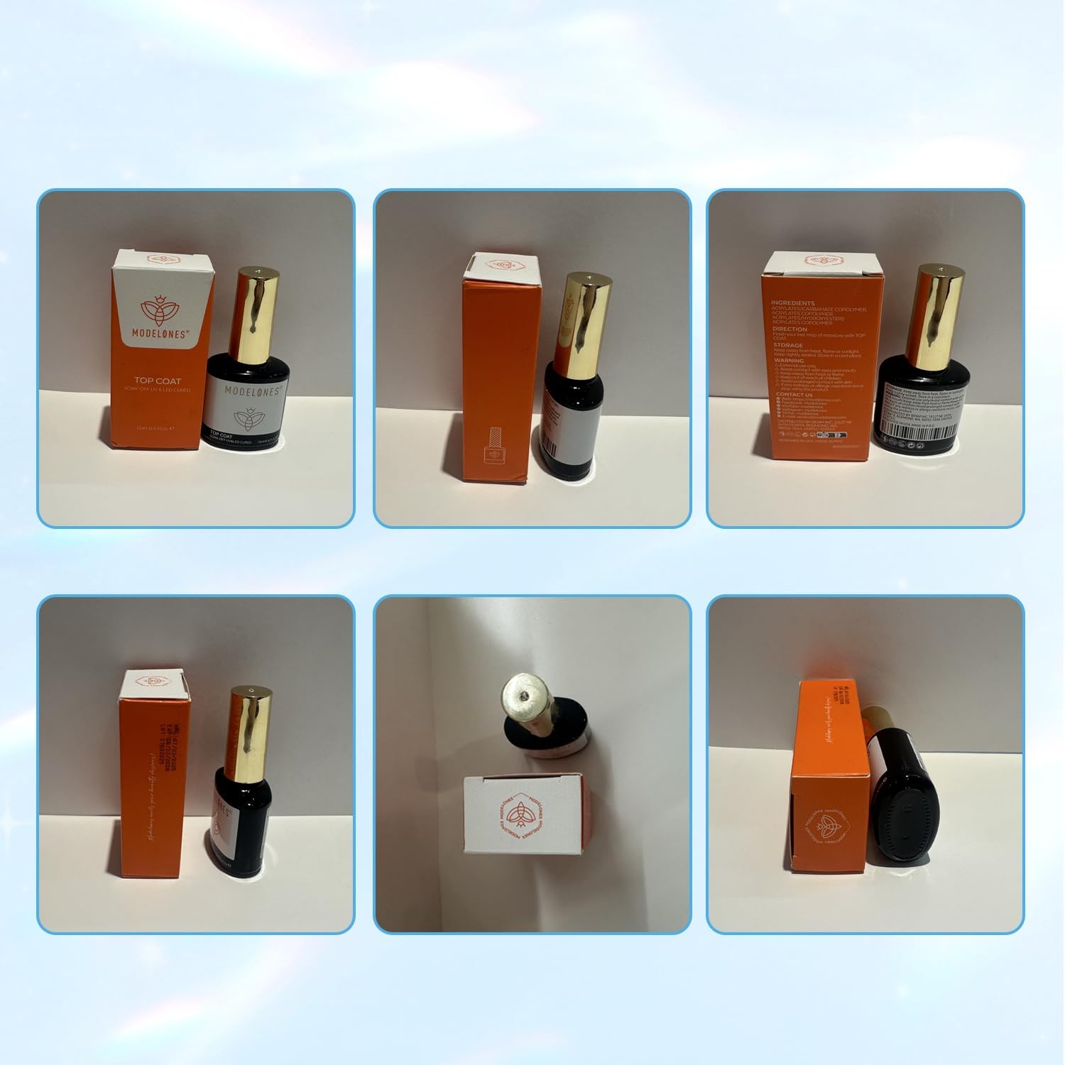 modelones Gel Polish Top Coat Kit – Holiday Gift for Nail Lovers, 28+ Day Wear
