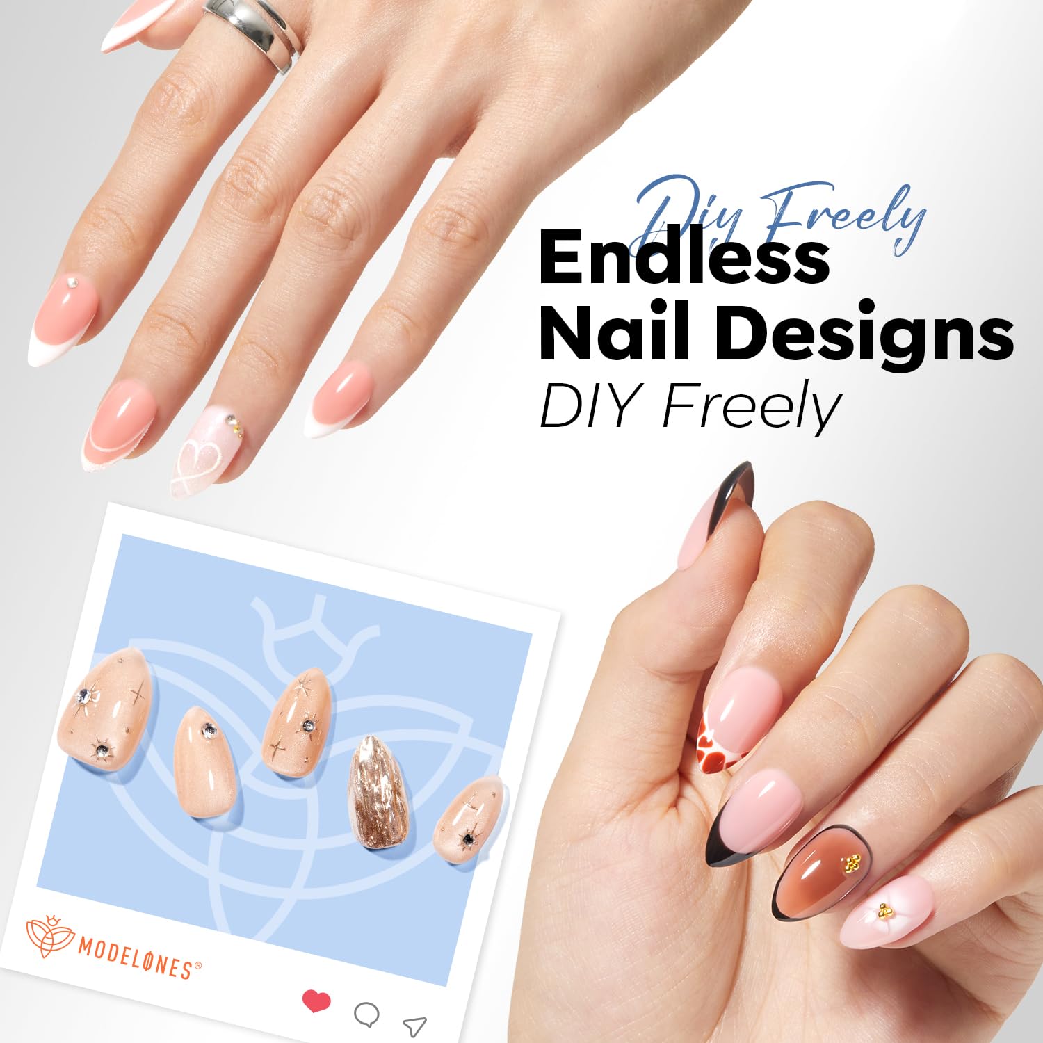 modelones Short Almond Nail Tips – Salon Workflow Upgrade for Nail Technicians, 360 Pre-Etched Tips in 15 Sizes