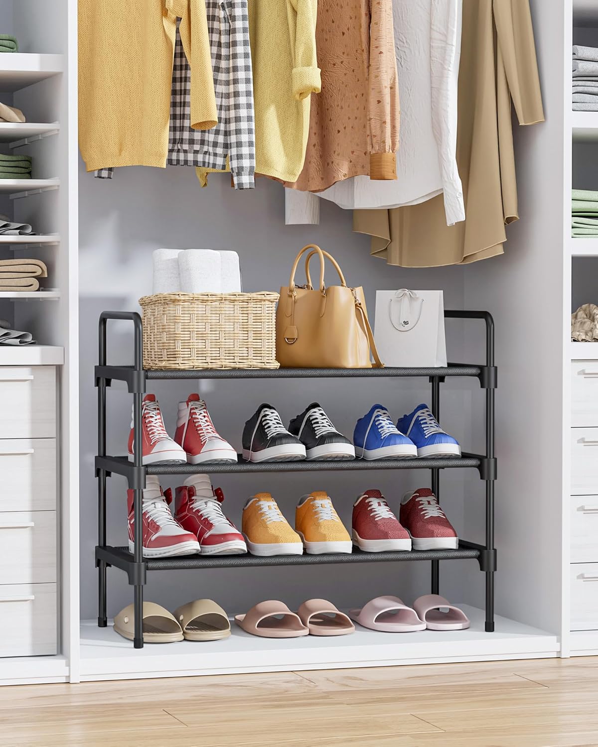 modular stackability allowing two racks to combine for vertical expansion (up to 6 tiers)